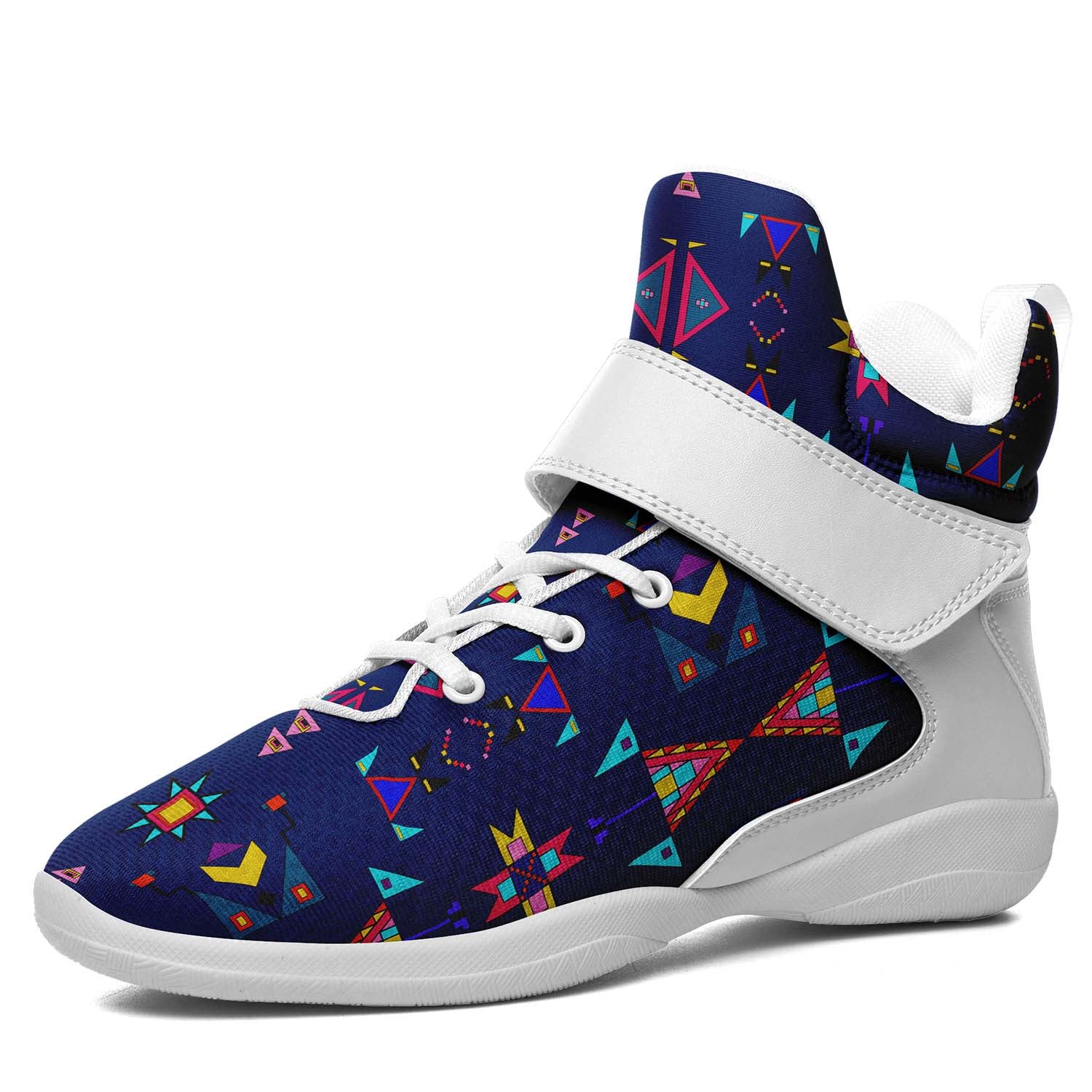 Enemy Territory Dark Navy Ipottaa Basketball / Sport High Top Shoes - White Sole