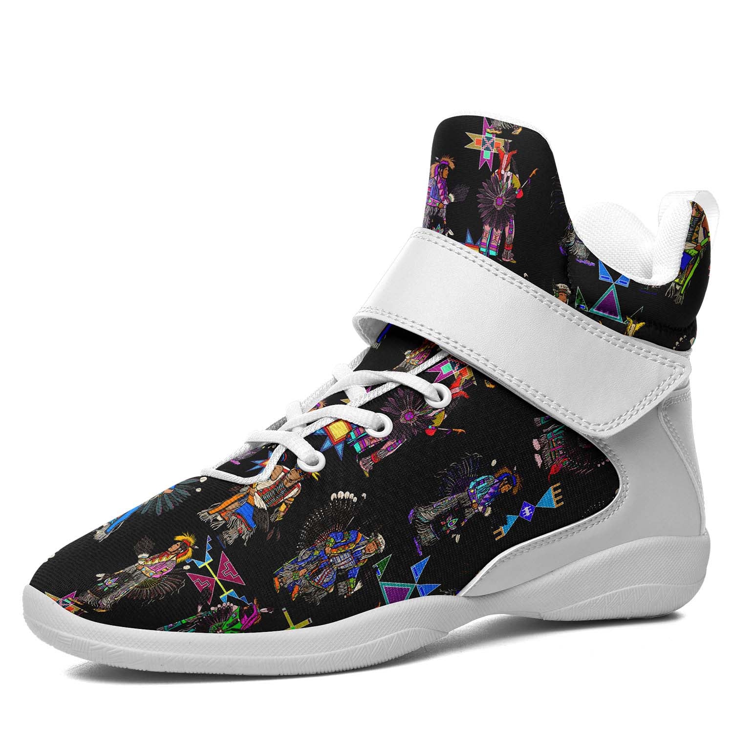 Men's Tradish Dancers Black Ipottaa Basketball / Sport High Top Shoes - White Sole
