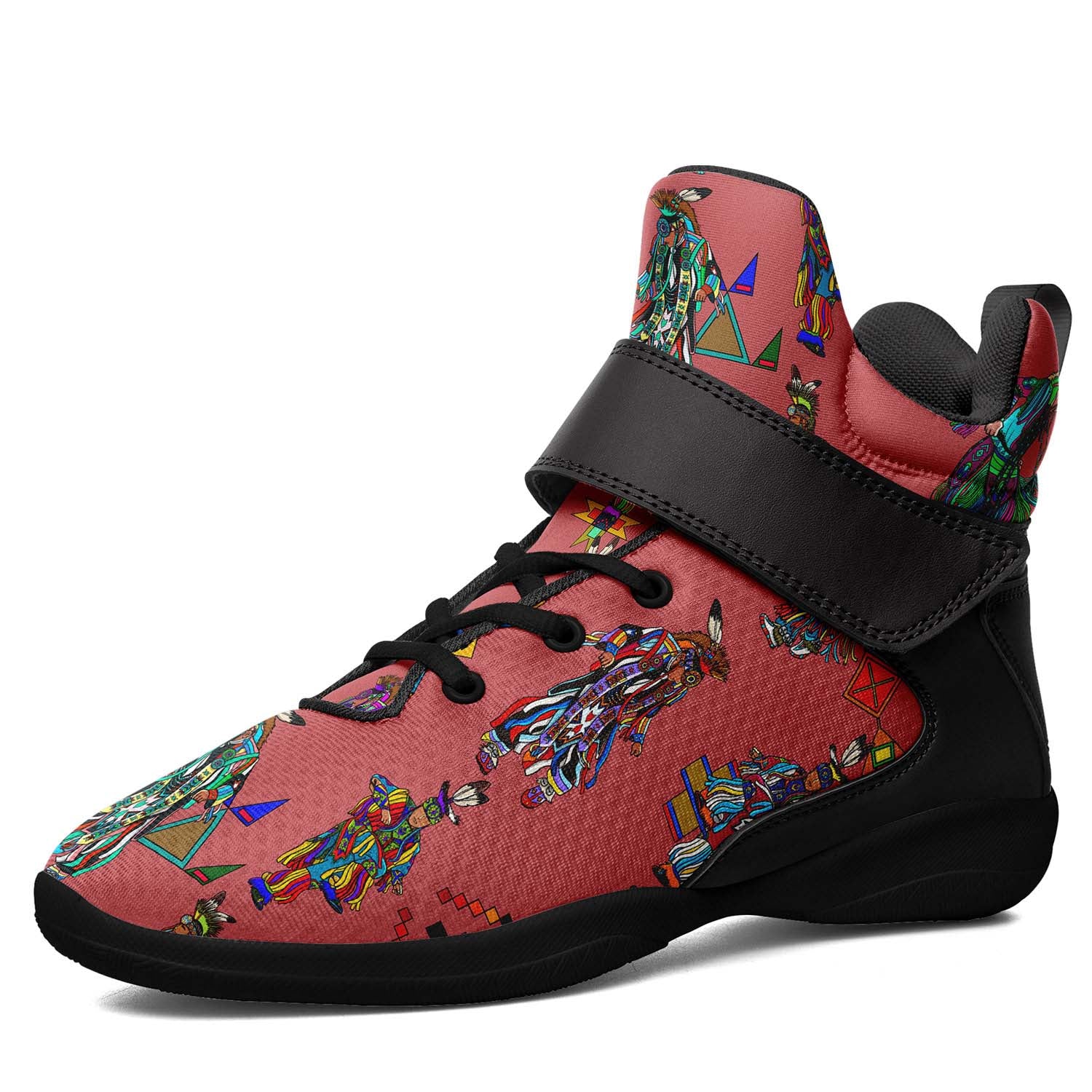 Men's Grass Dancers Terra Cotta Ipottaa Basketball / Sport High Top Shoes - Black Sole