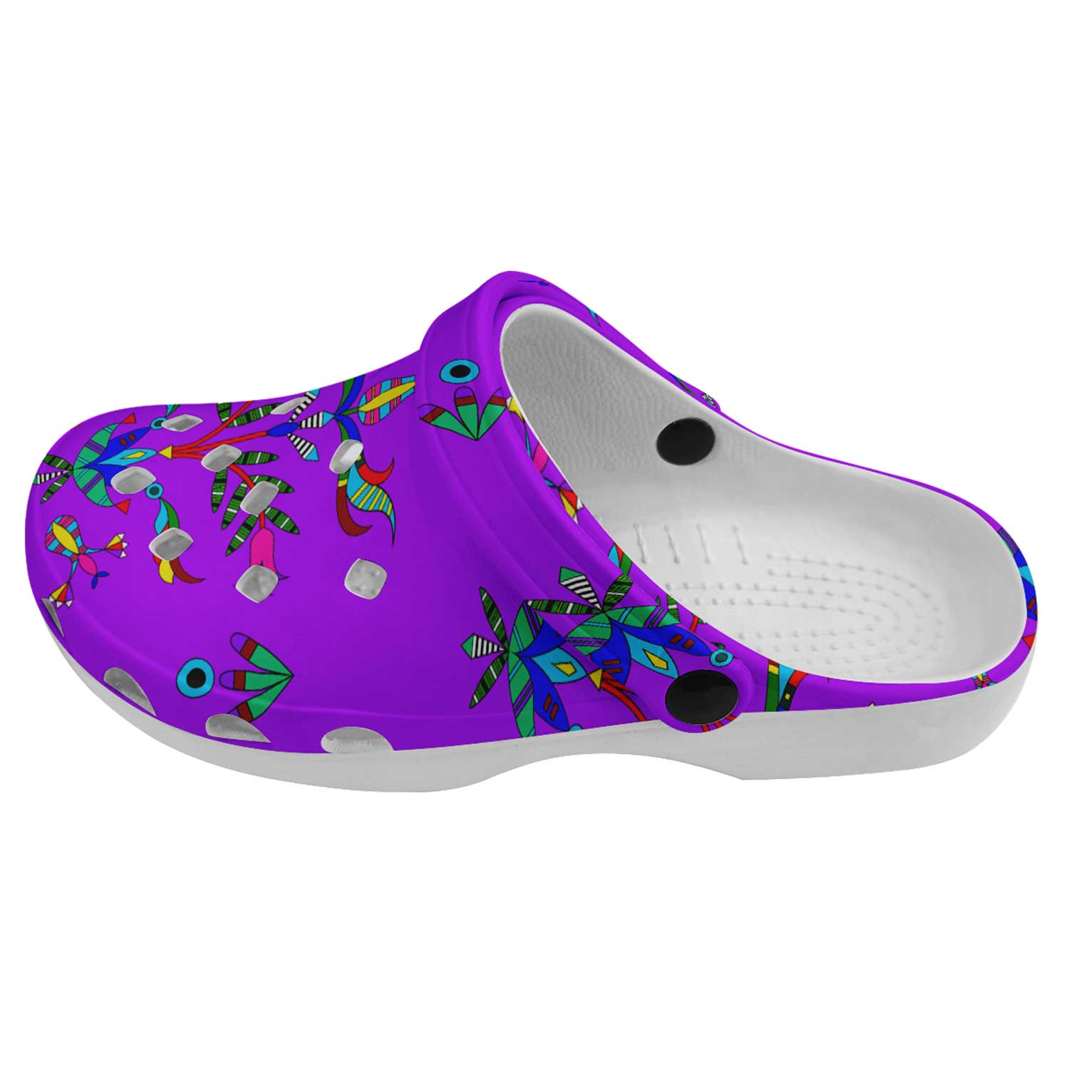 Dakota Damask Purple Muddies Unisex Clog Shoes