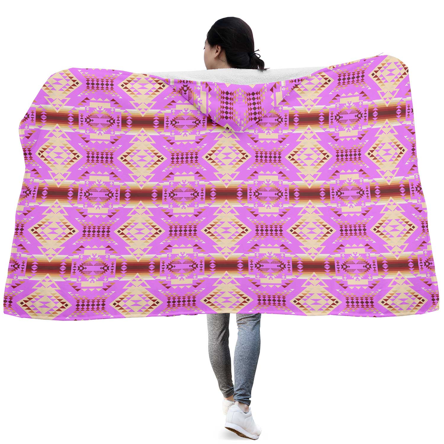 Gathering Earth Lilac Hooded Blanket