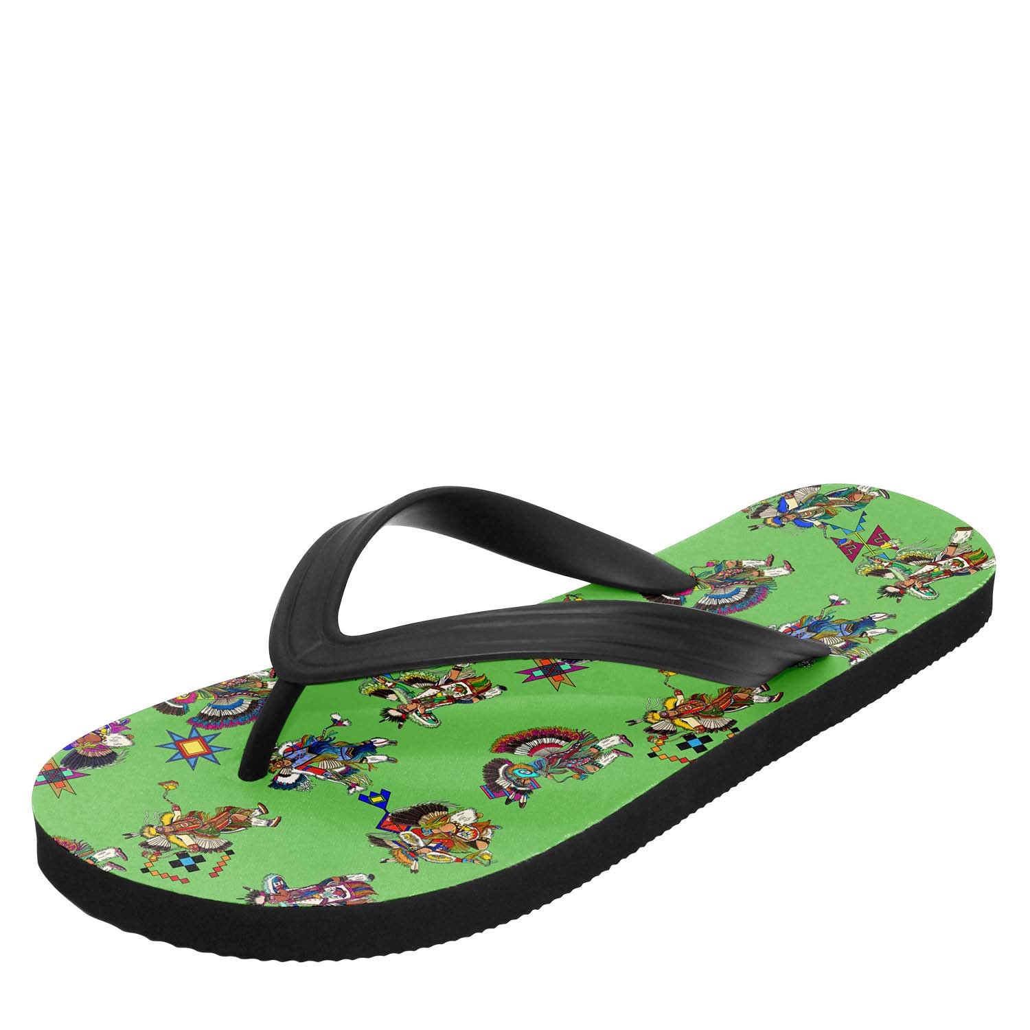 Men's Fancy Dancers Grass Flip Flops