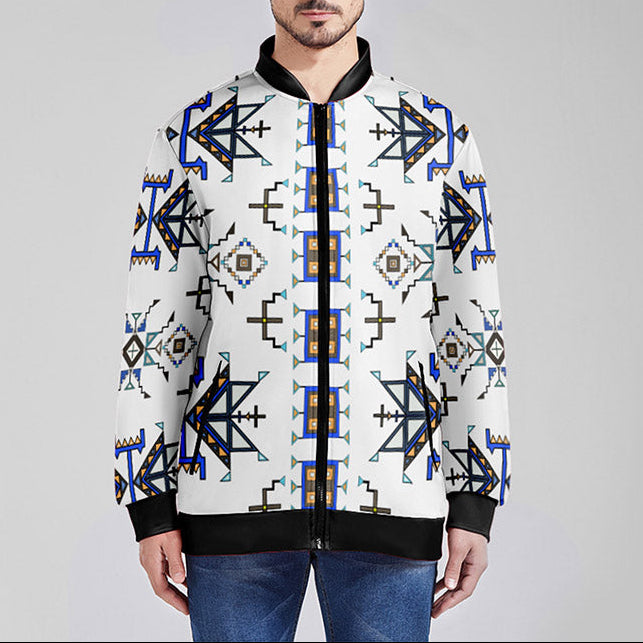 Eagle Strike White Youth Zippered Collared Lightweight Jacket