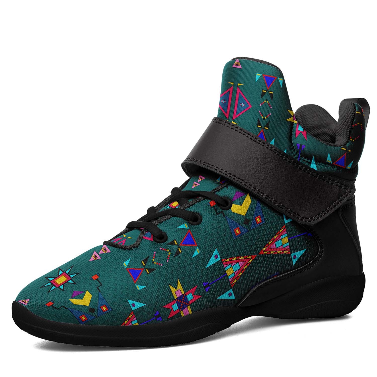 Enemy Territory Teal Ipottaa Basketball / Sport High Top Shoes - Black Sole