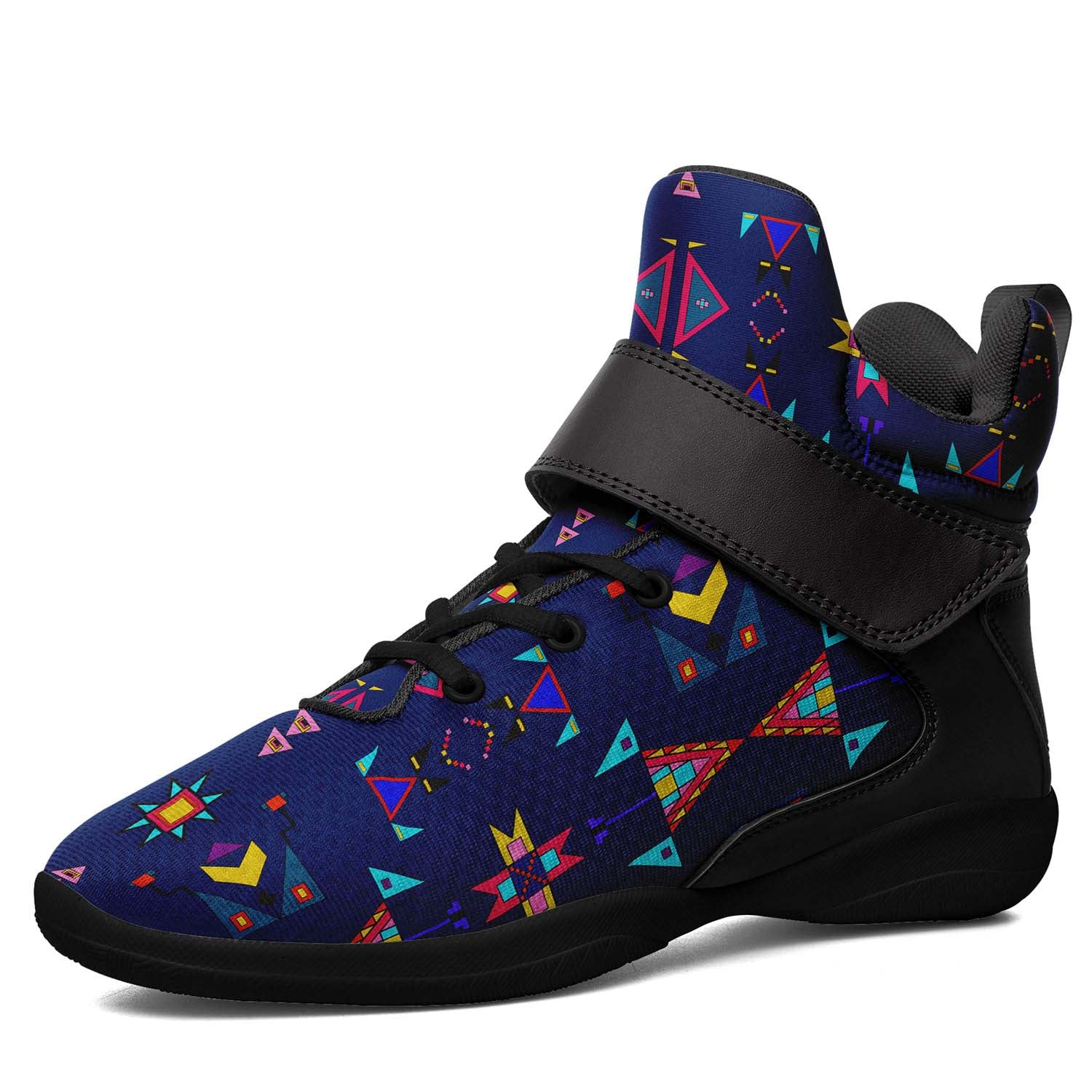 Enemy Territory Dark Navy Ipottaa Basketball / Sport High Top Shoes - Black Sole