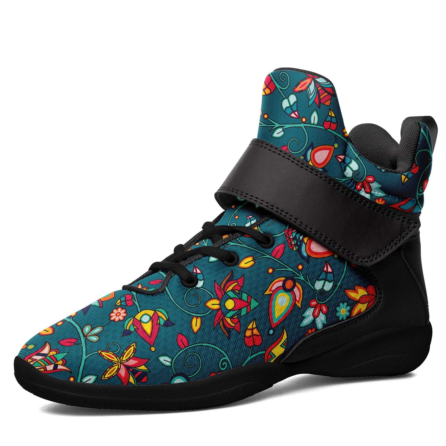 Thorny Path Teal Ipottaa Basketball / Sport High Top Shoes - Black Sole