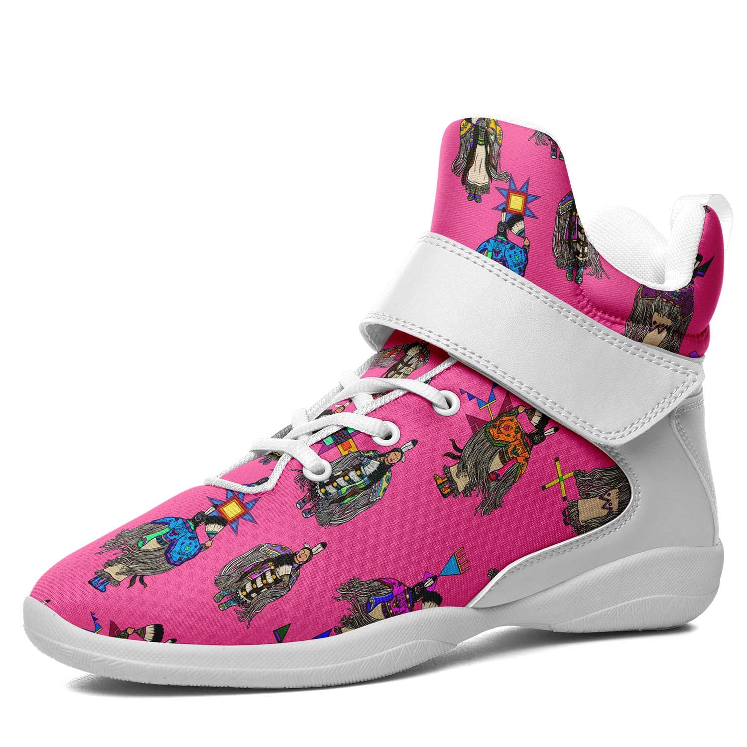 Women's Tradish Dancers Pink Ipottaa Basketball / Sport High Top Shoes - White Sole