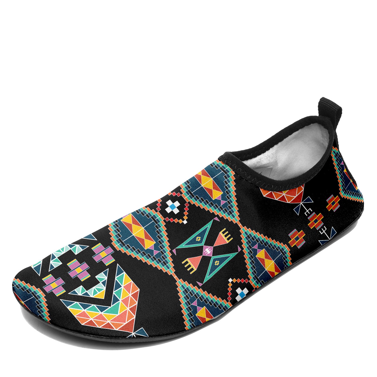 Travois Tipi Black Kid's Sockamoccs Slip On Shoes