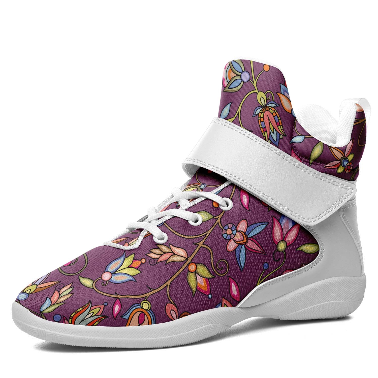 Buffalo Bloom Berry Bush Ipottaa Basketball / Sport High Top Shoes - White Sole