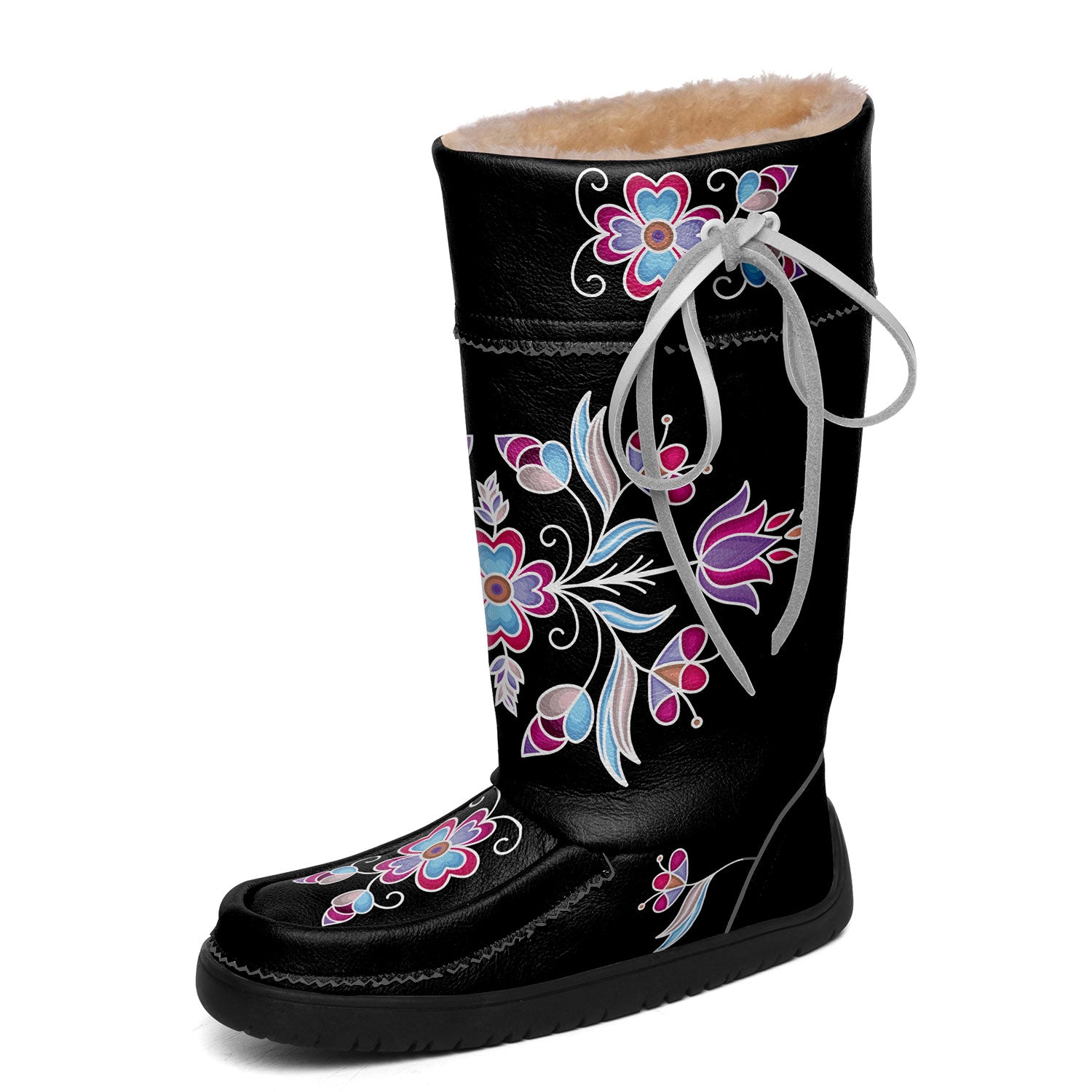 Snowdrop Serenade Black Real Leather MocLux