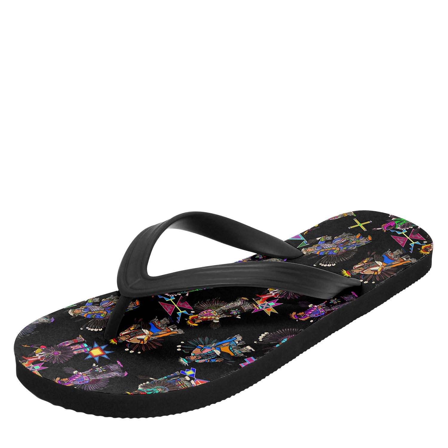 Men's Tradish Dancers Black Flip Flops