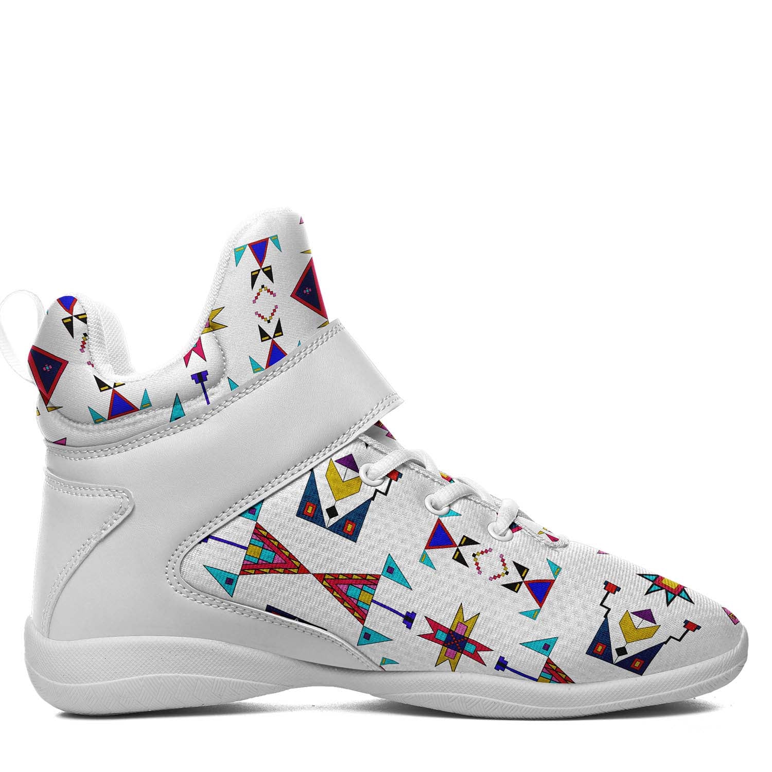Enemy Territory White Ipottaa Basketball / Sport High Top Shoes - White Sole