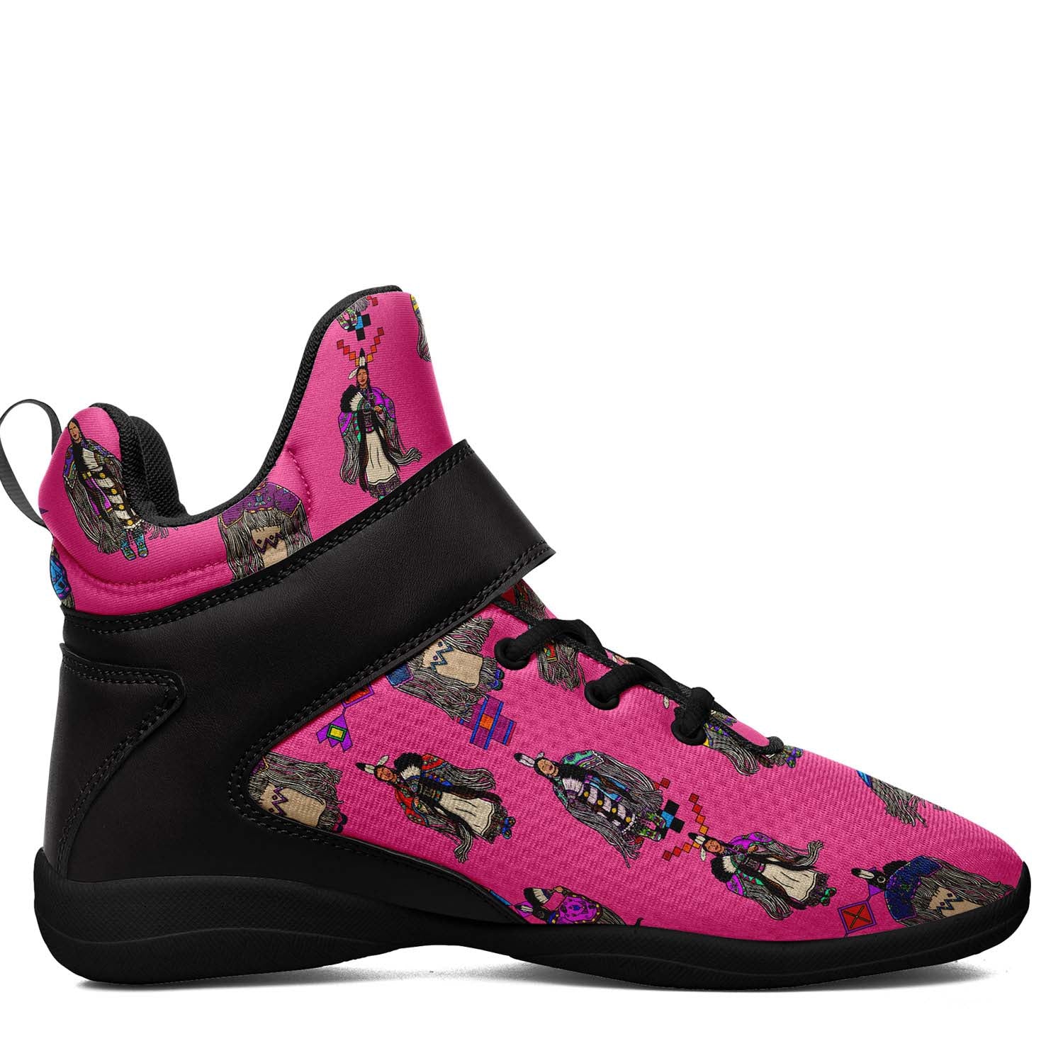 Women's Tradish Dancers Pink Ipottaa Basketball / Sport High Top Shoes - Black Sole