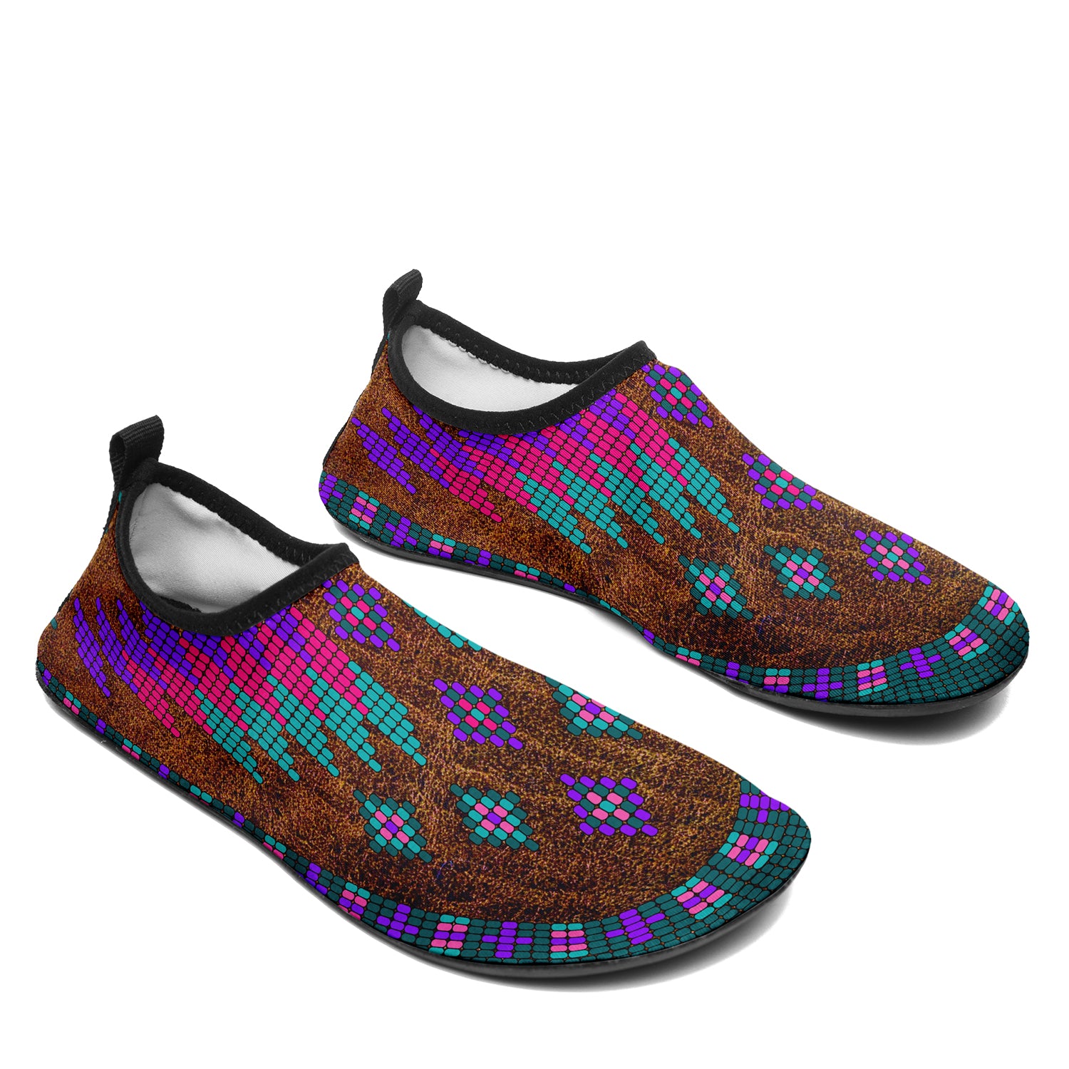 Traditional Powwow 23 Kid's Sockamoccs Slip On Shoes