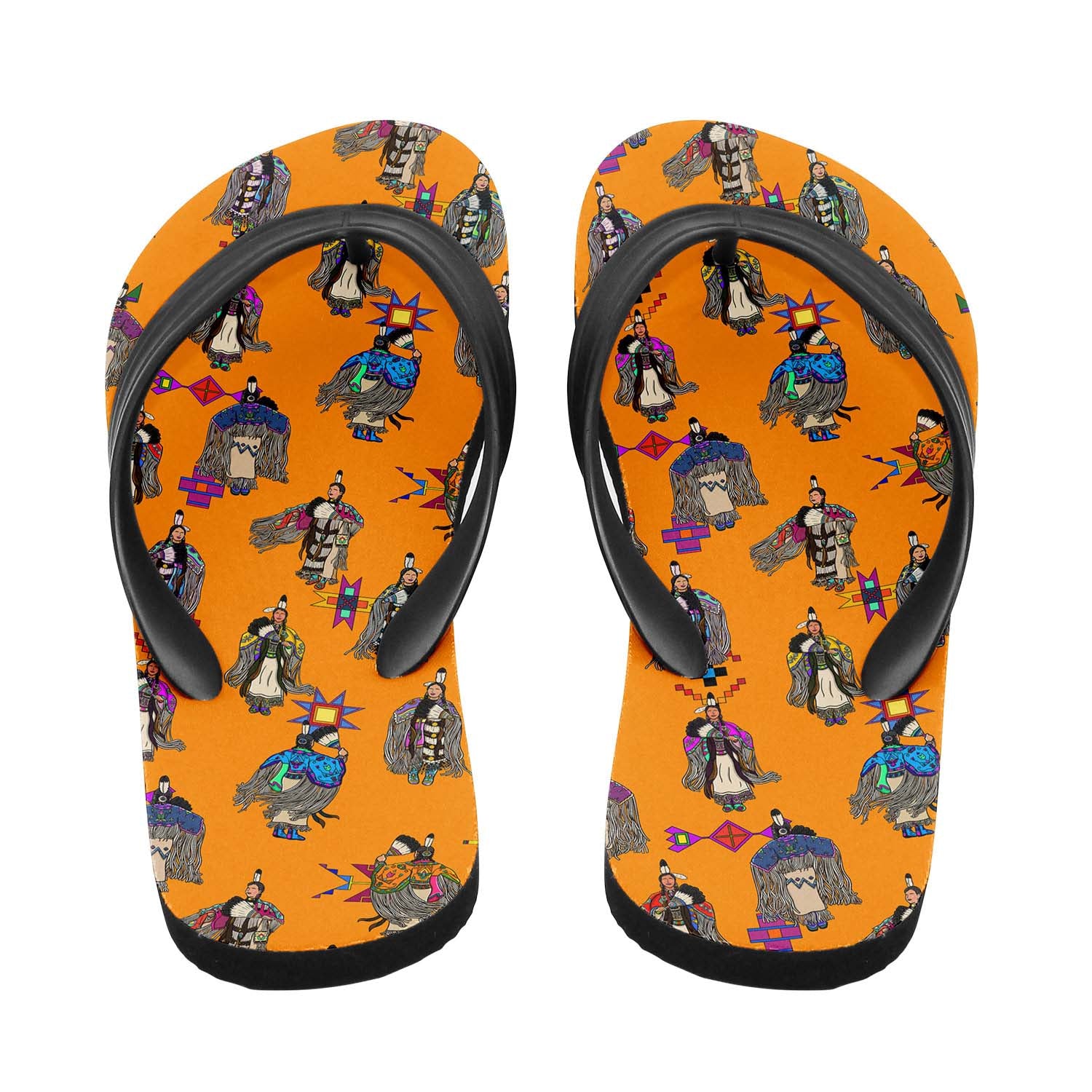 Women's Tradish Dancers Orange Flip Flops