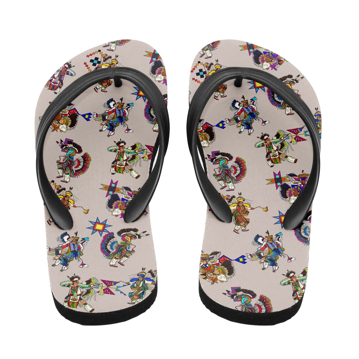 Men's Fancy Dancers Muslin Flip Flops