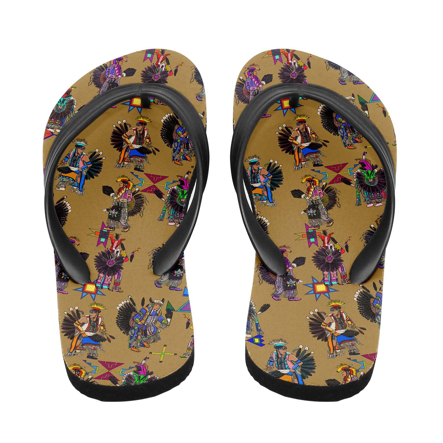 Men's Tradish Dancers Earth Flip Flops