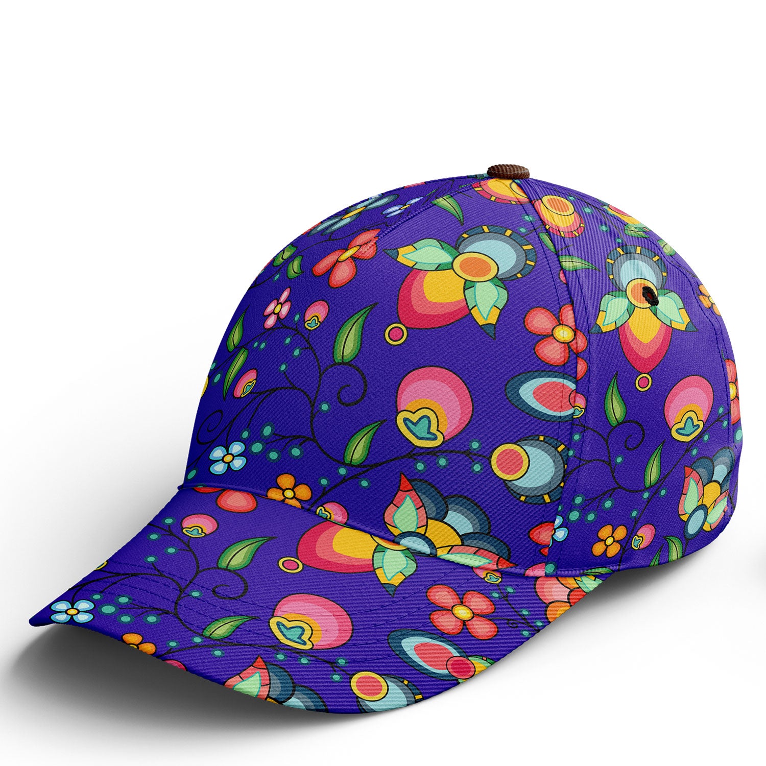 Floral Bounty Blue Snapback Hat