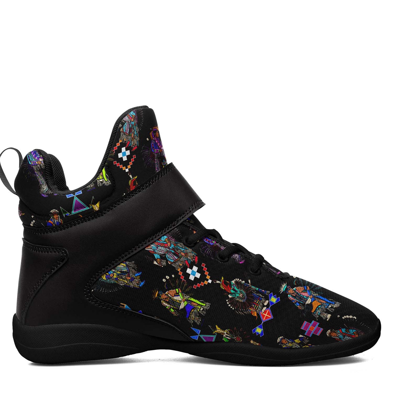 Men's Tradish Dancers Black Ipottaa Basketball / Sport High Top Shoes - Black Sole