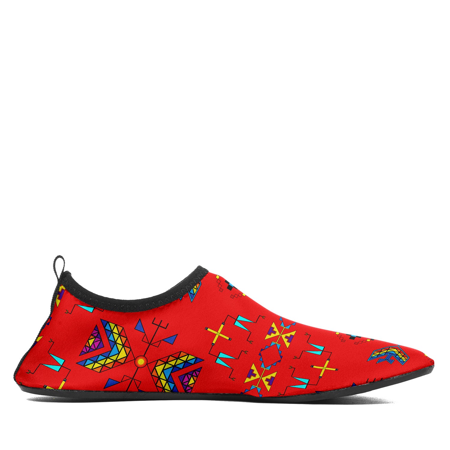 Rainy Chief Rainbow Red Kid's Sockamoccs Slip On Shoes