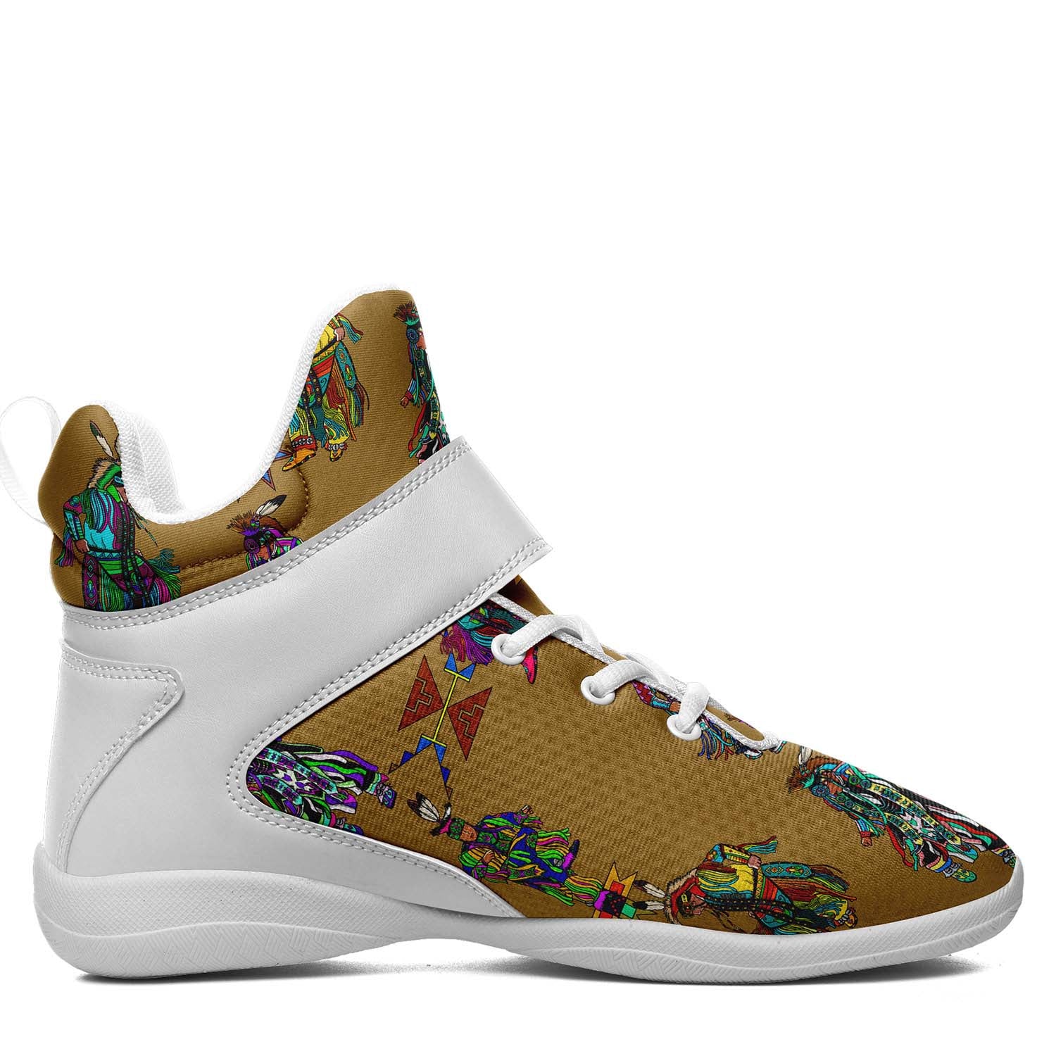 Men's Grass Dancers Earth Ipottaa Basketball / Sport High Top Shoes - White Sole