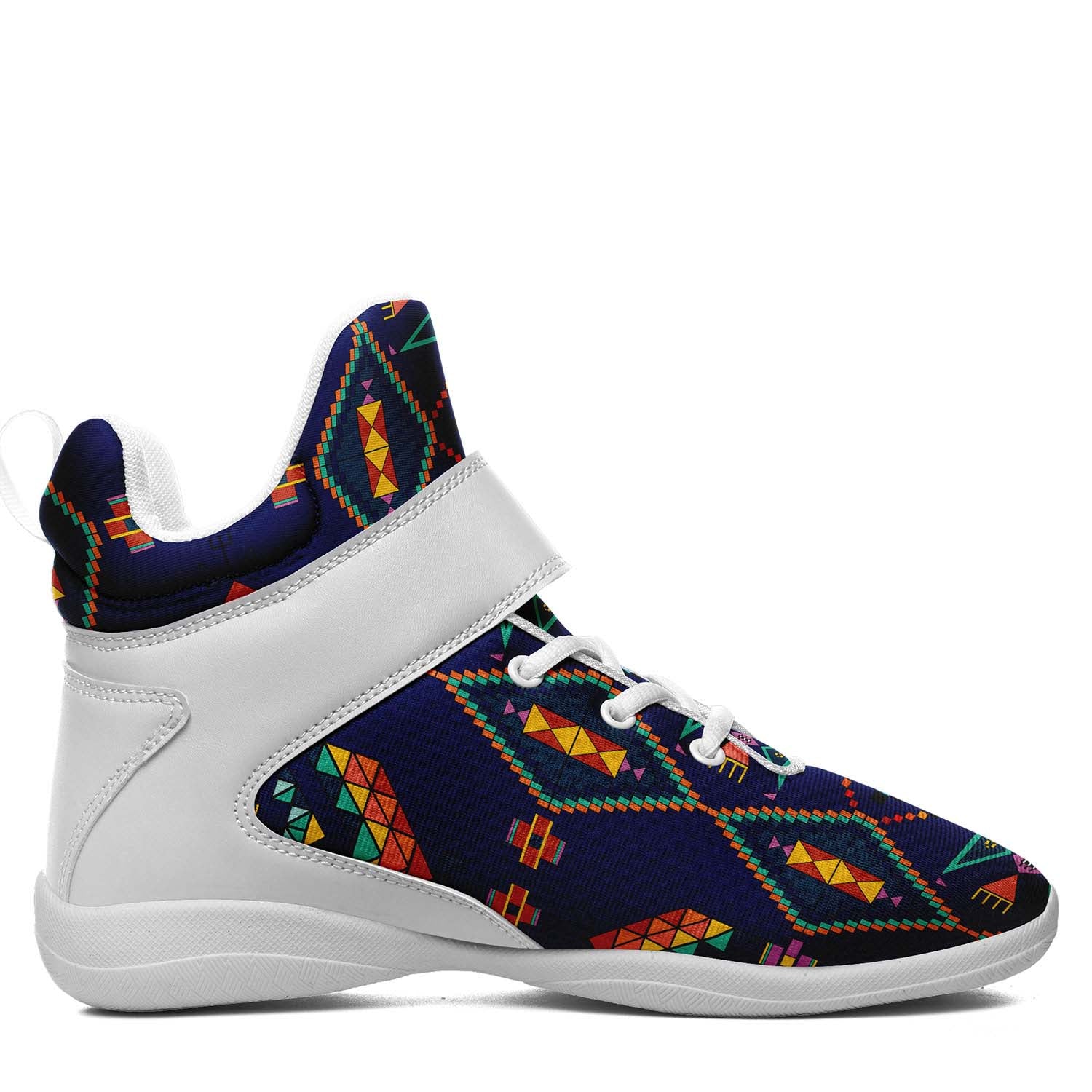 Travois Tipi Blue Ipottaa Basketball / Sport High Top Shoes - White Sole