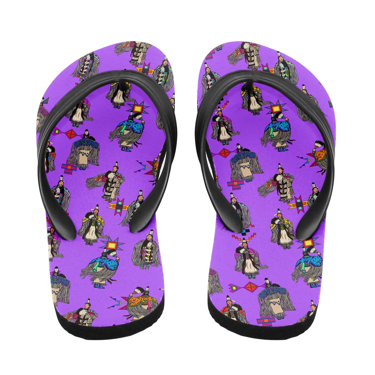 Women's Tradish Dancers Purple Flip Flops