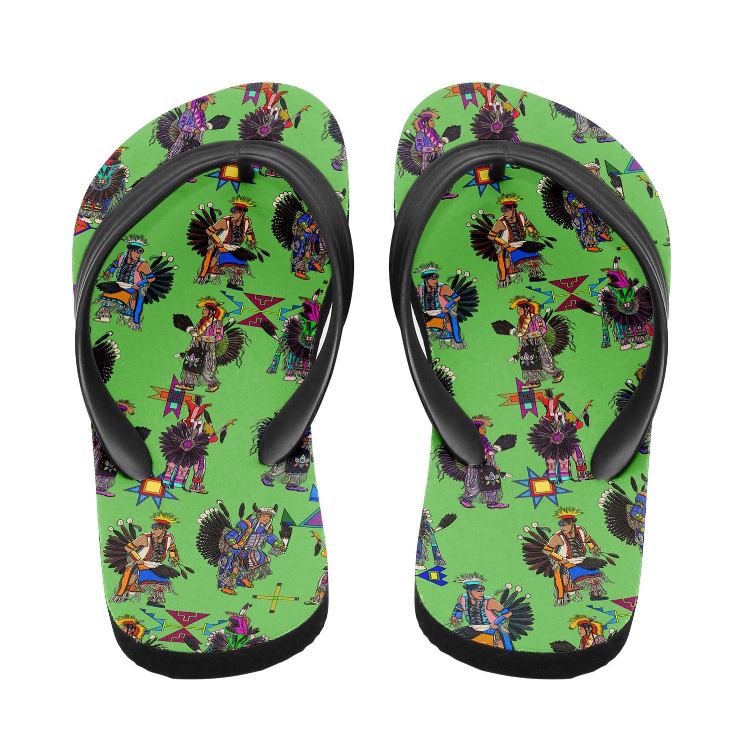 Men's Tradish Dancers Green Flip Flops
