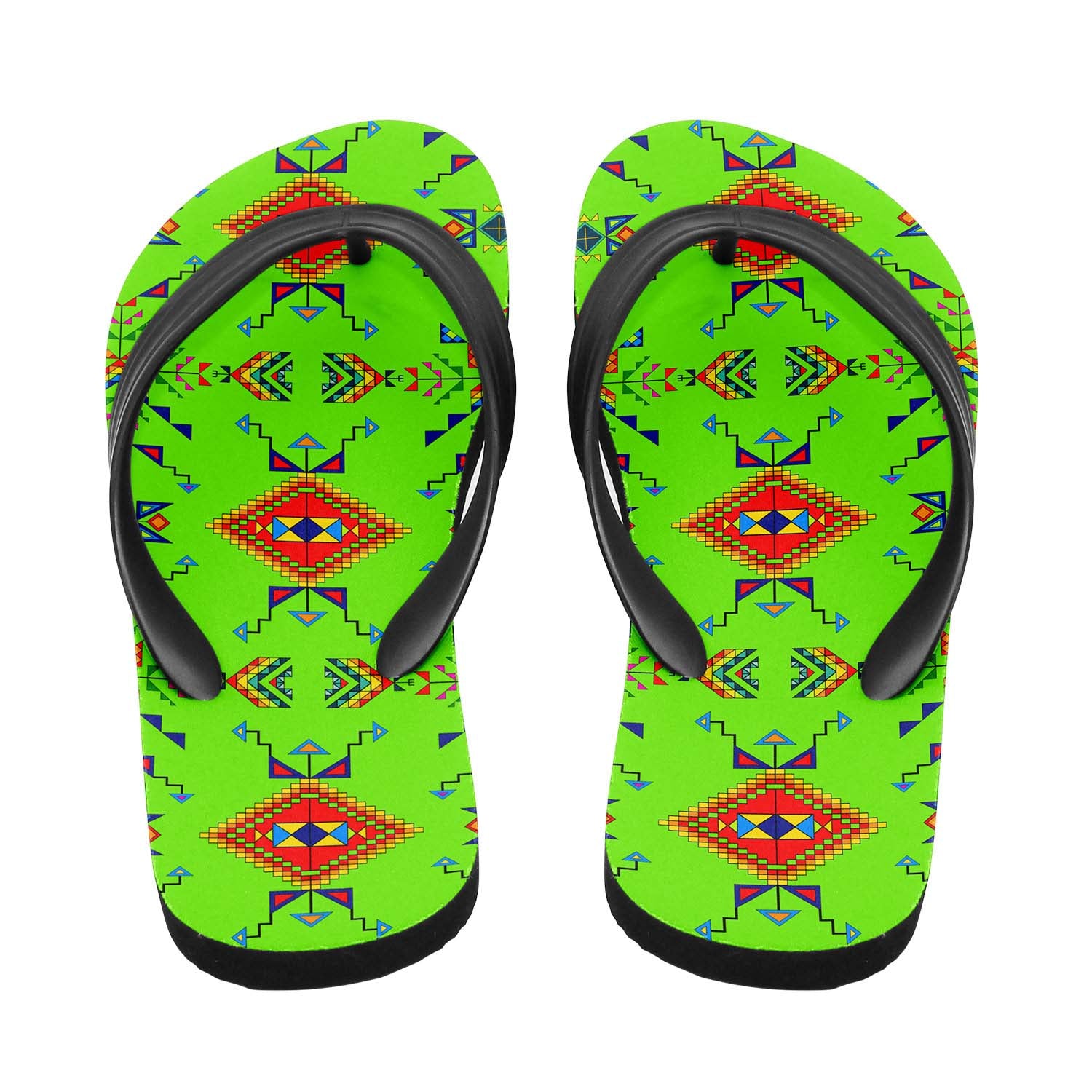 Buffalo Jump Neon Green Flip Flops