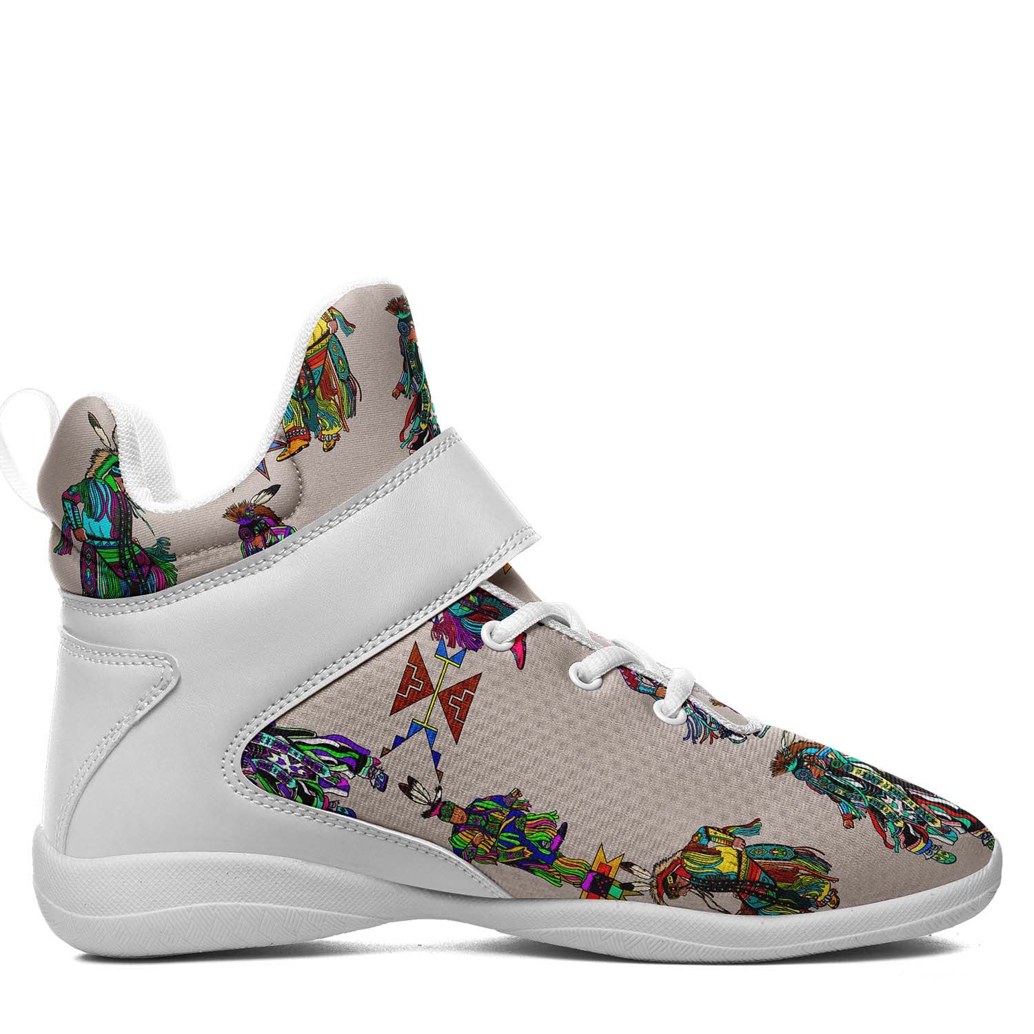 Men's Grass Dancers Muslin Ipottaa Basketball / Sport High Top Shoes - White Sole