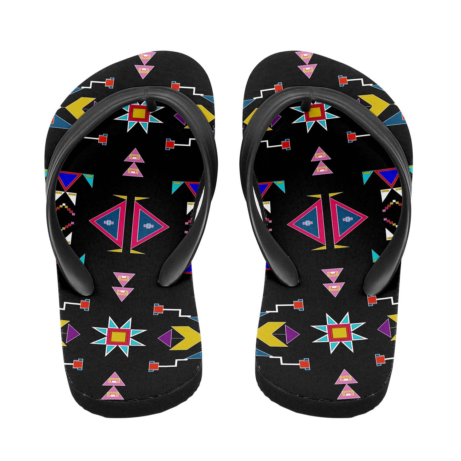 Enemy Territory Black Flip Flops
