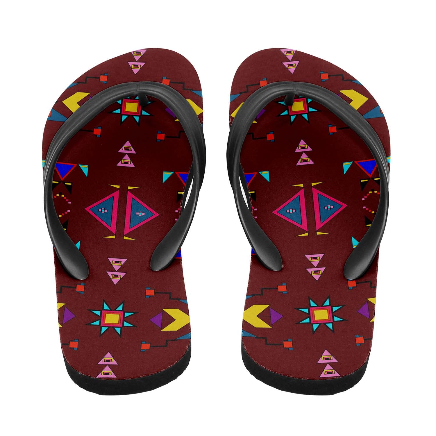 Enemy Territory Dark Maroon Flip Flops