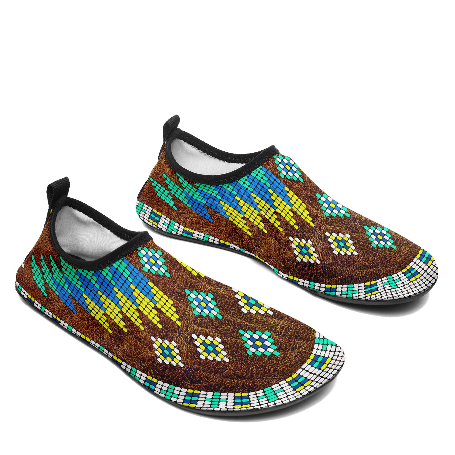 Traditional Powwow 03 Kid's Sockamoccs Slip On Shoes