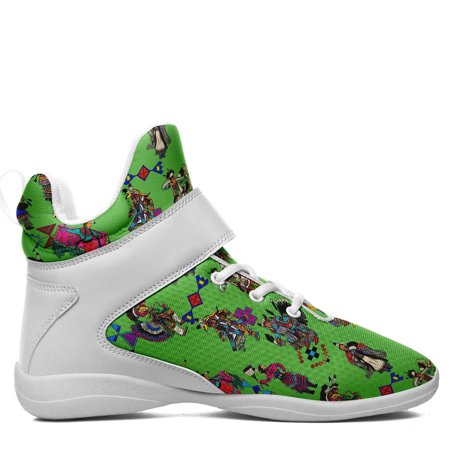 Grand Entry Dancers Grass Ipottaa Basketball / Sport High Top Shoes - White Sole