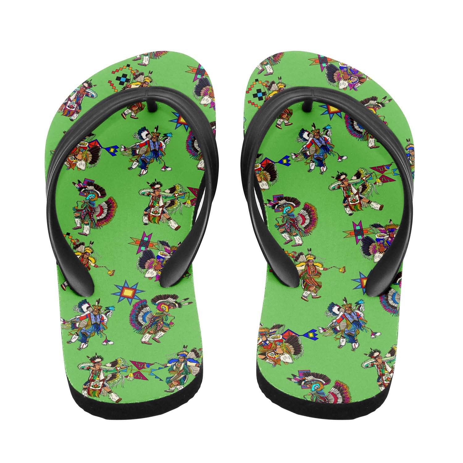 Men's Fancy Dancers Grass Flip Flops