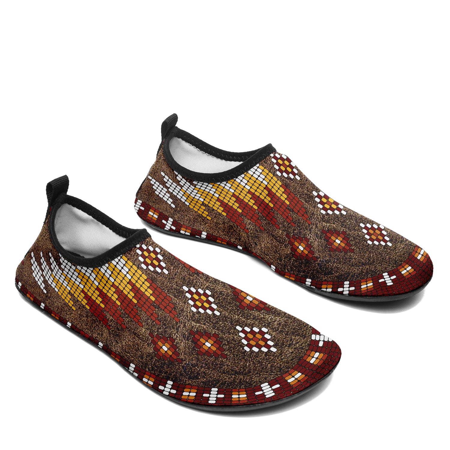 Traditional Powwow 02 Kid's Sockamoccs Slip On Shoes