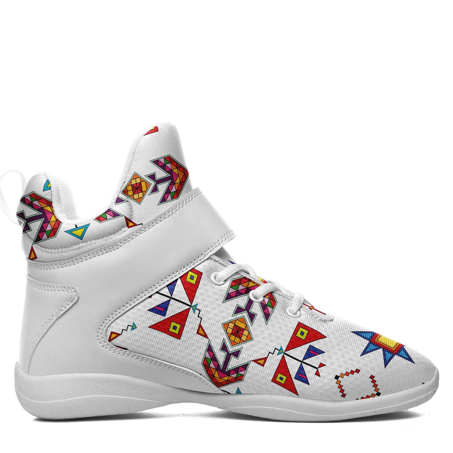 Scattered Generations White Ipottaa Basketball / Sport High Top Shoes - White Sole