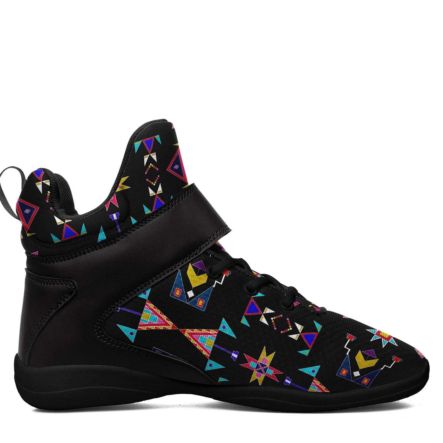 Enemy Territory Black Ipottaa Basketball / Sport High Top Shoes - Black Sole