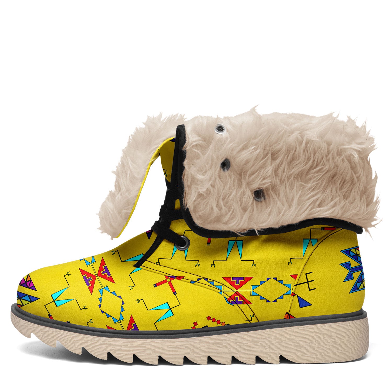 Rainy Chief Rainbow Yellow Polar Winter Boots