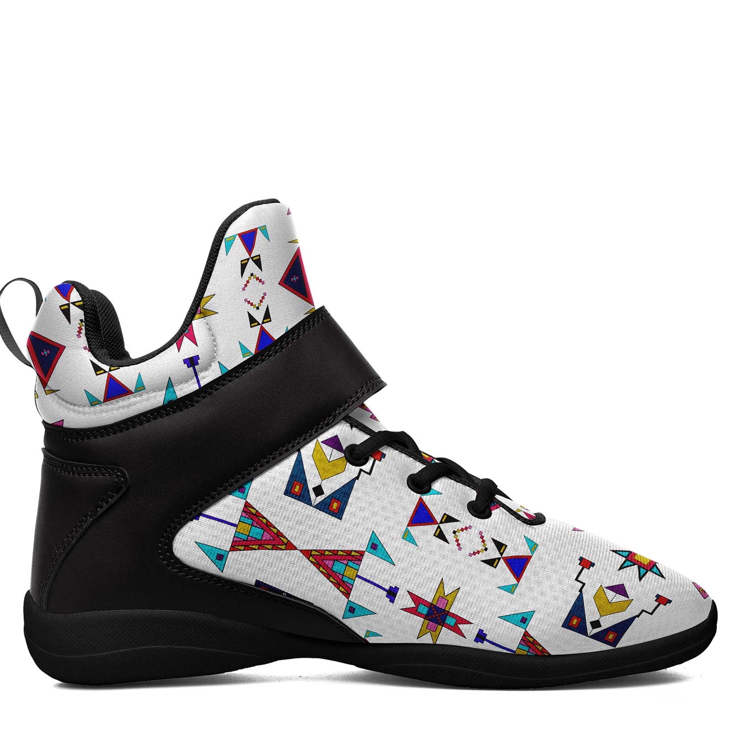 Enemy Territory White Ipottaa Basketball / Sport High Top Shoes - Black Sole