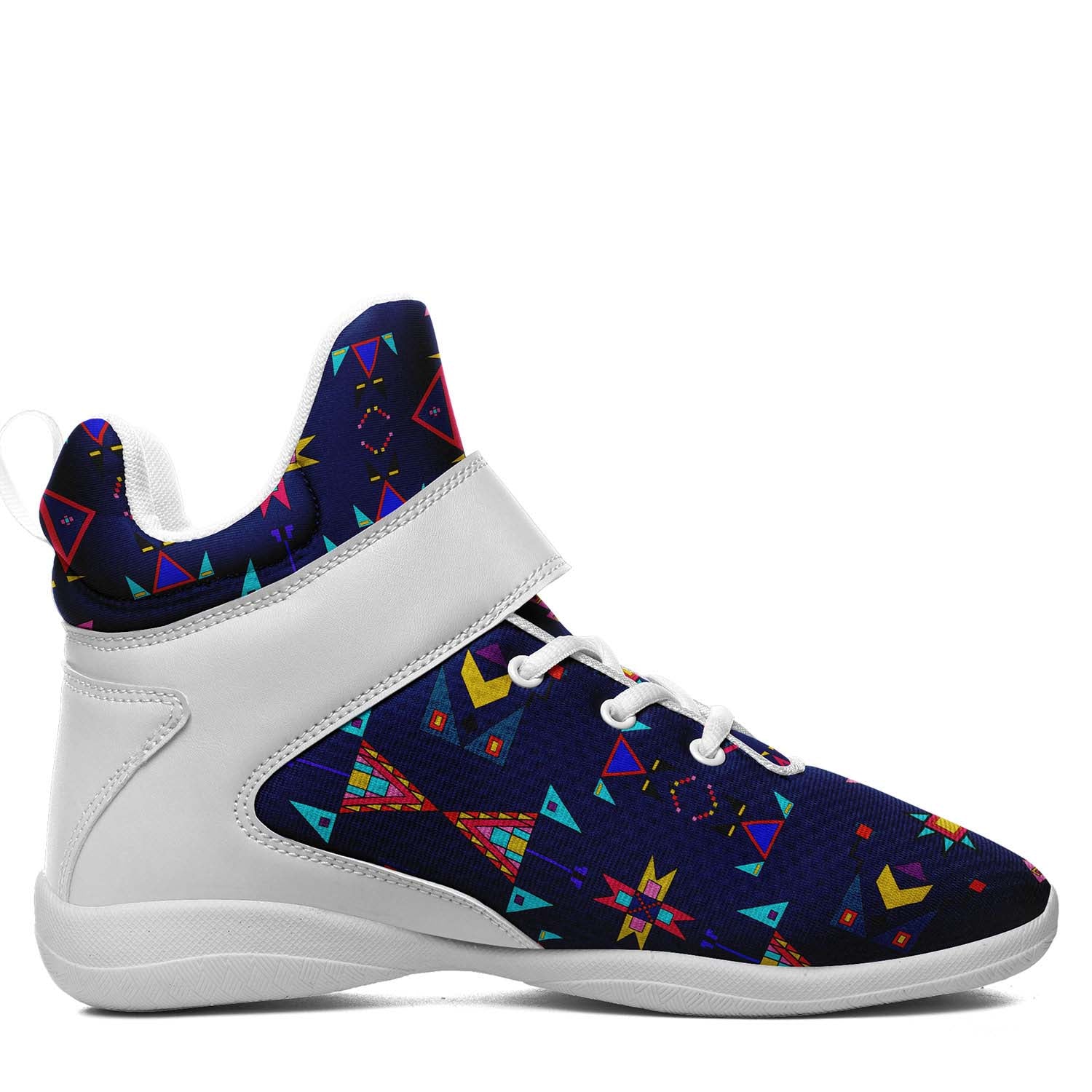 Enemy Territory Dark Navy Ipottaa Basketball / Sport High Top Shoes - White Sole
