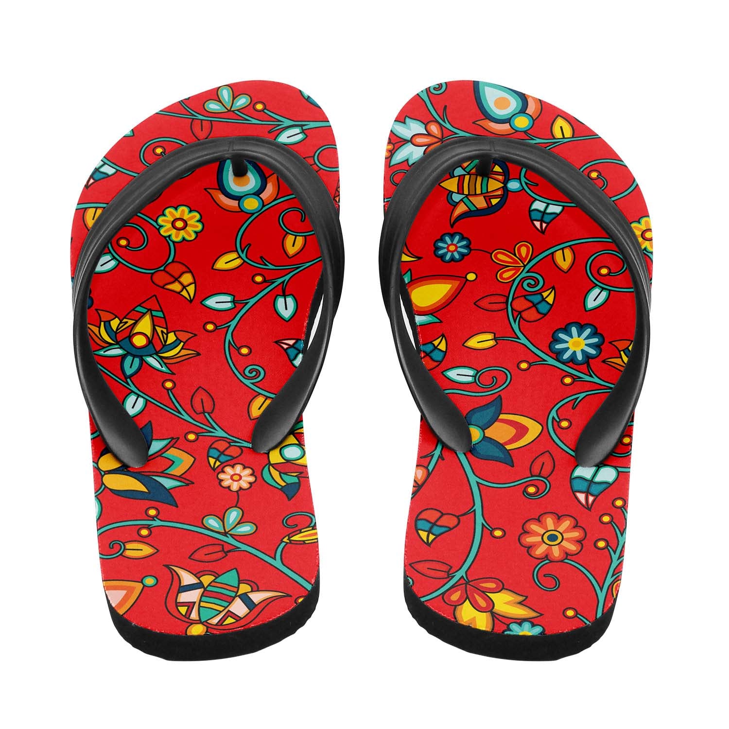 Thorny Path Red Flip Flops