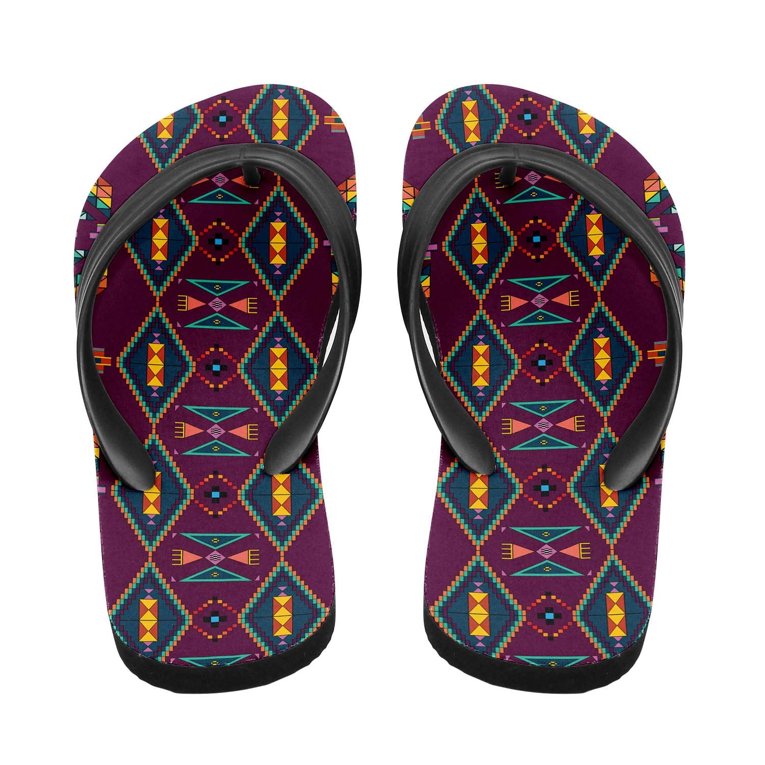 Travois Tipi Berry Flip Flops