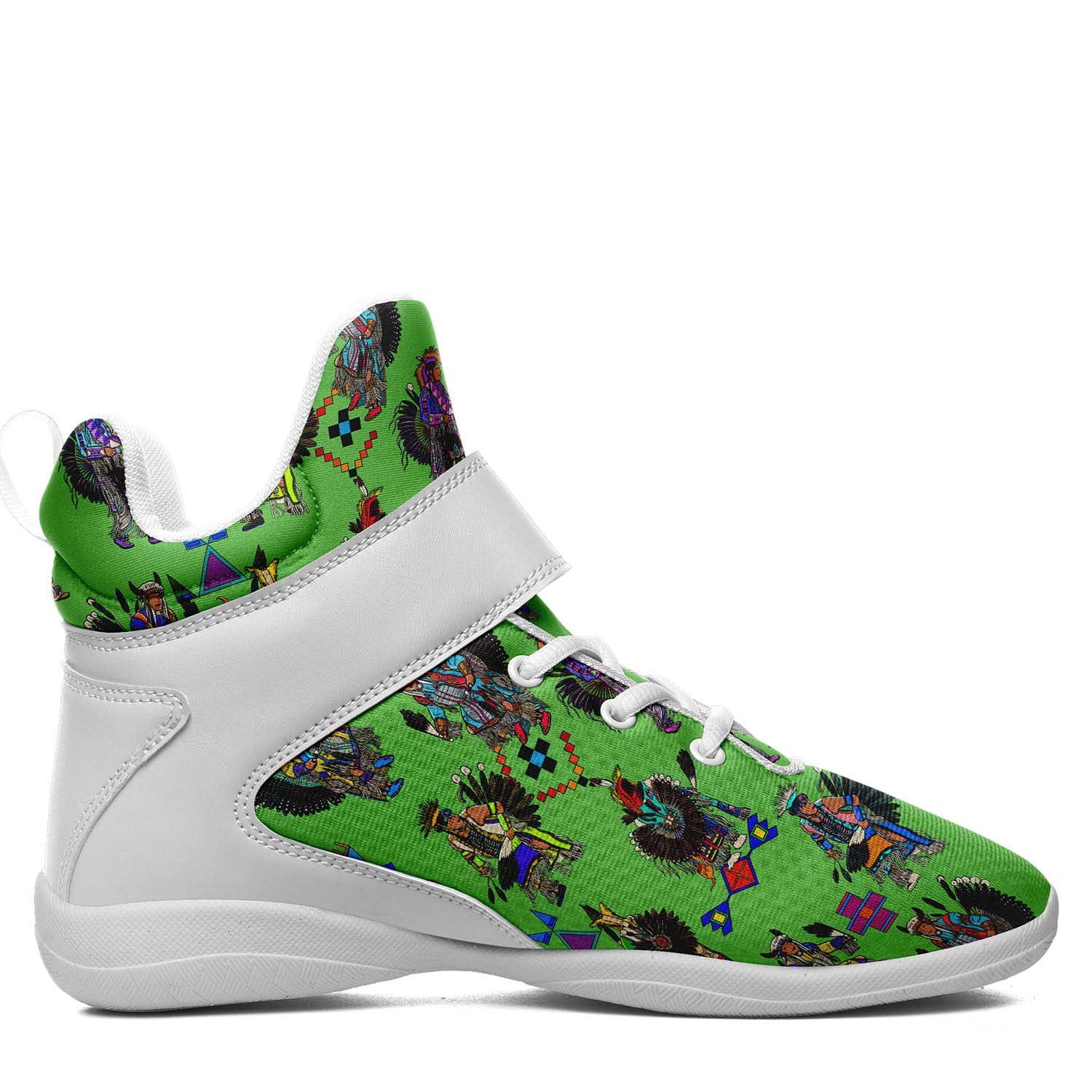 Men's Tradish Dancers Green Ipottaa Basketball / Sport High Top Shoes - White Sole