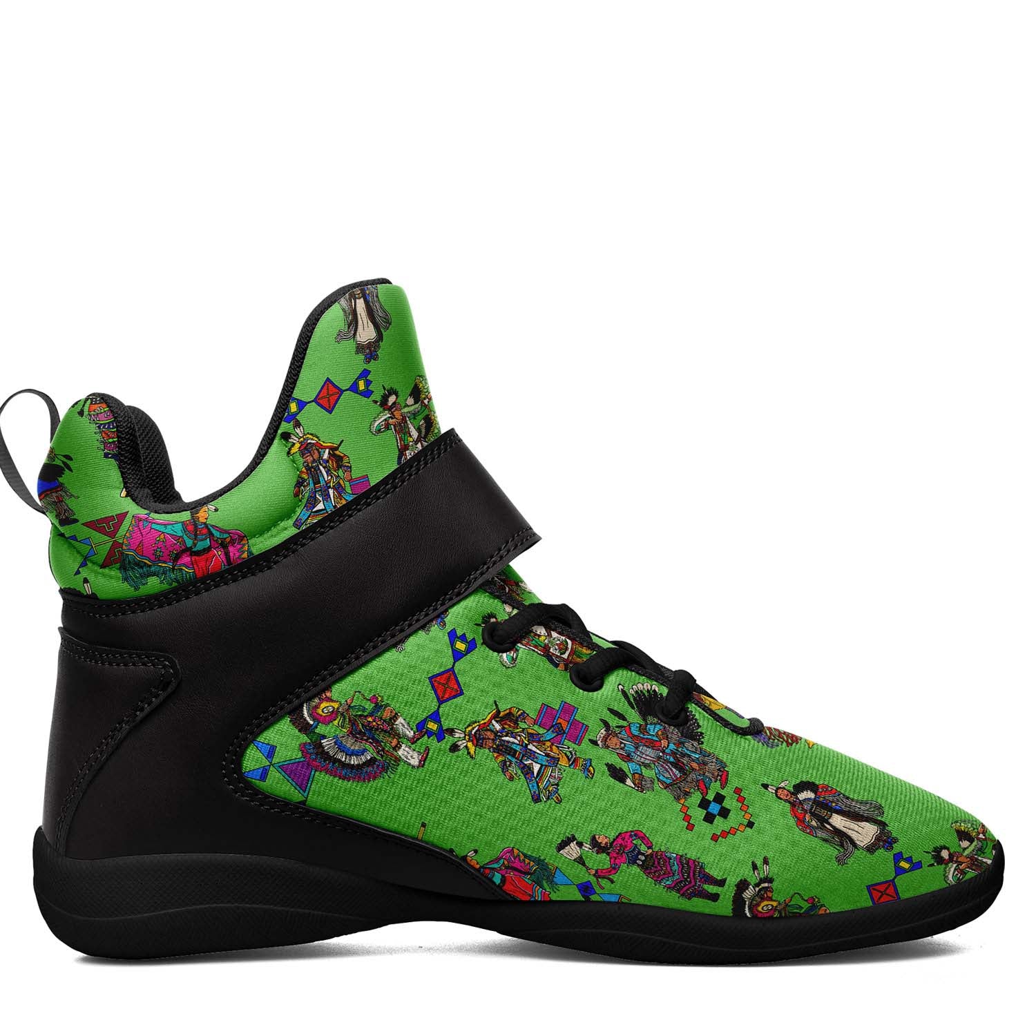 Grand Entry Dancers Grass Ipottaa Basketball / Sport High Top Shoes - Black Sole