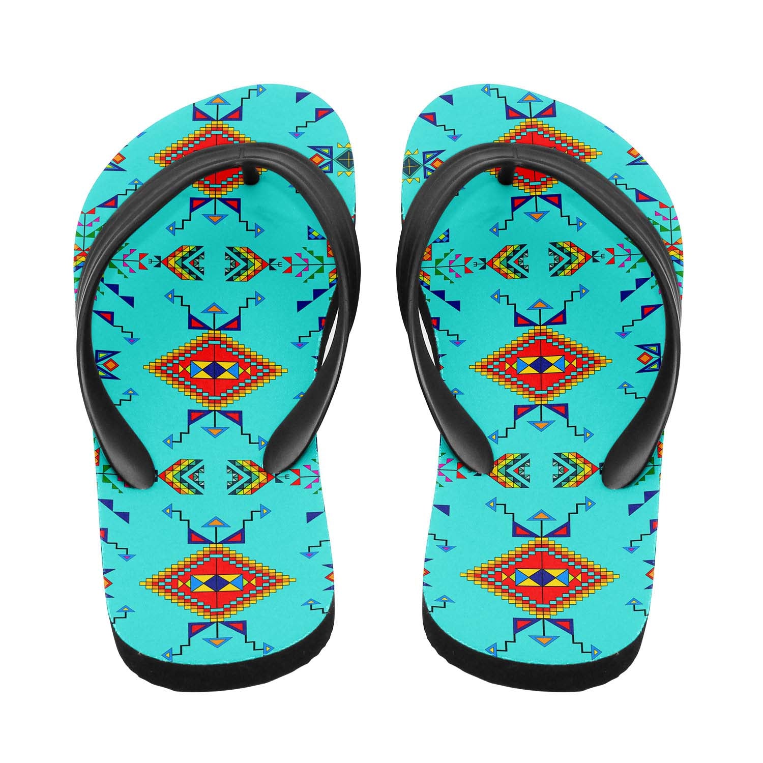 Buffalo Jump Turquoise Flip Flops