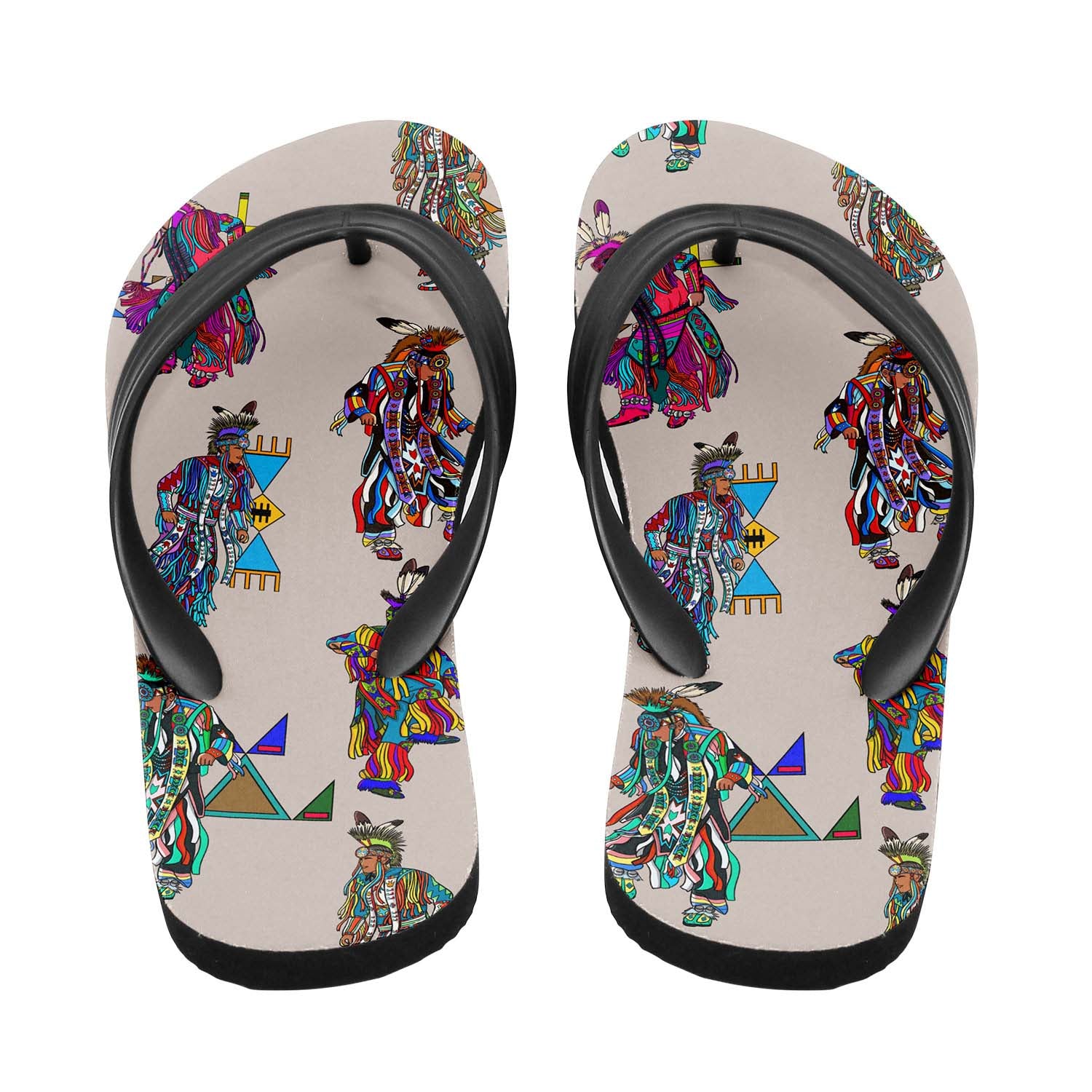 Men's Grass Dancers Muslin Flip Flops