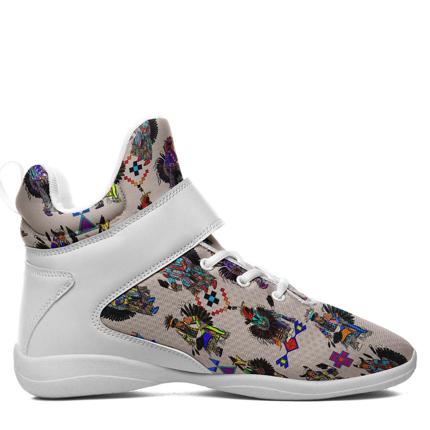 Men's Tradish Dancers Muslin Ipottaa Basketball / Sport High Top Shoes - White Sole