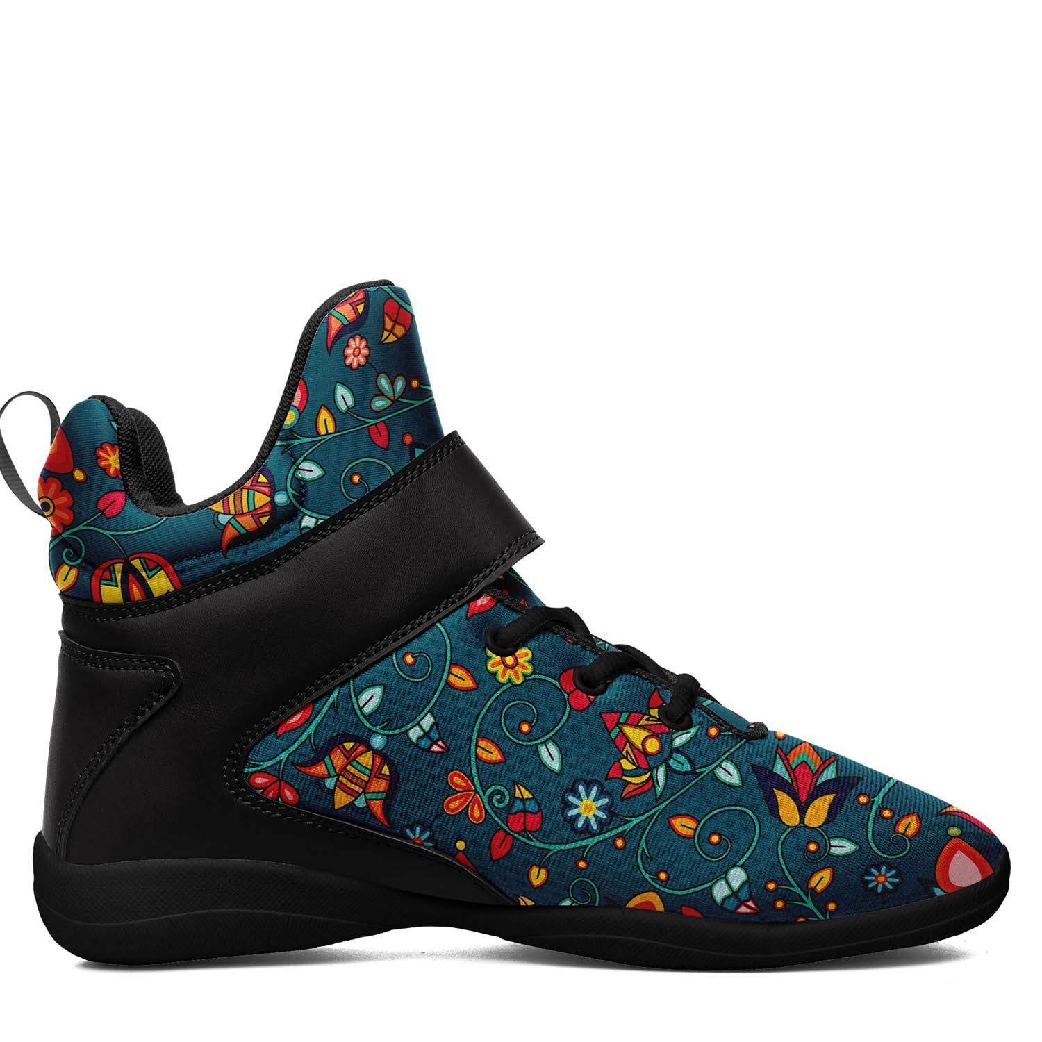 Thorny Path Teal Ipottaa Basketball / Sport High Top Shoes - Black Sole