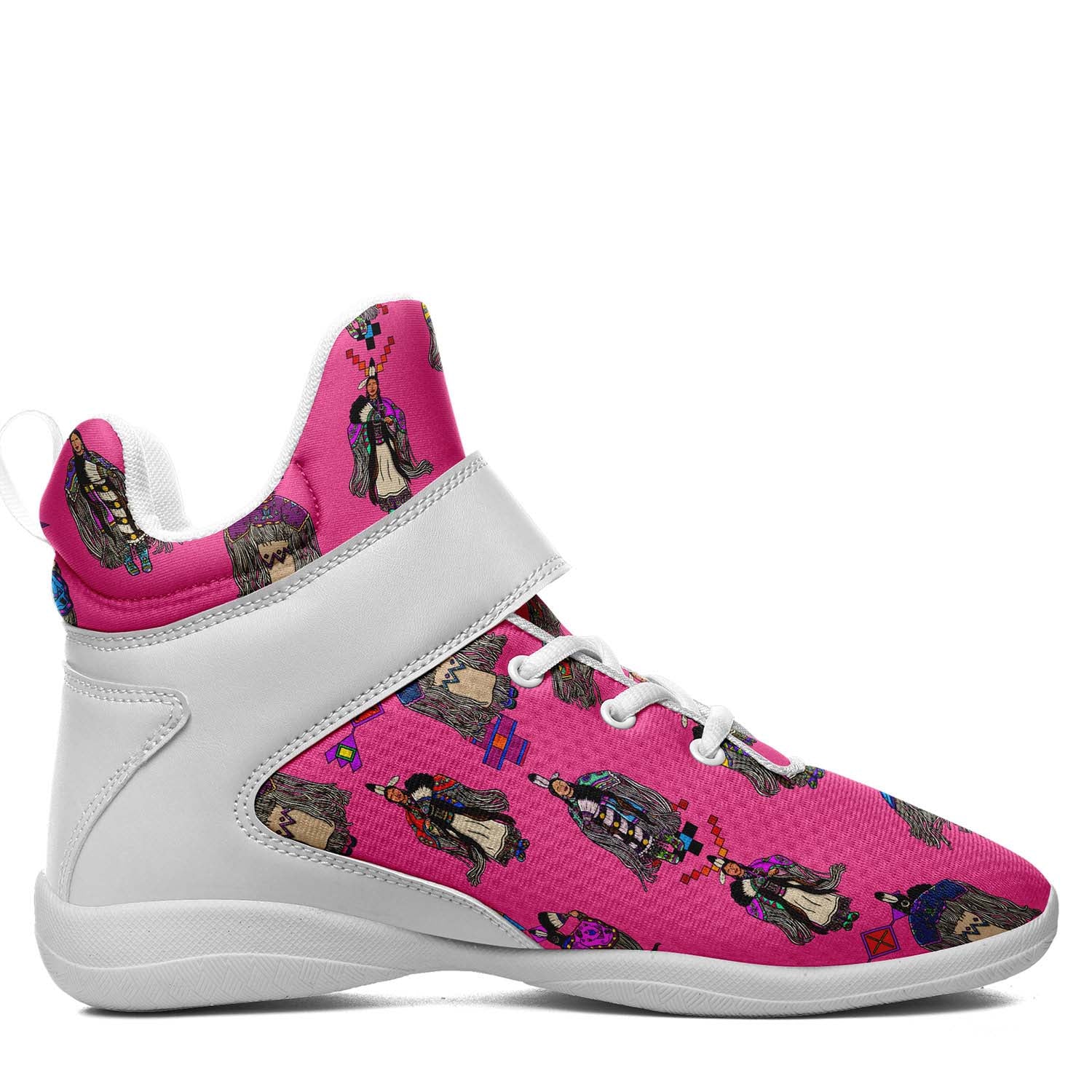 Women's Tradish Dancers Pink Ipottaa Basketball / Sport High Top Shoes - White Sole